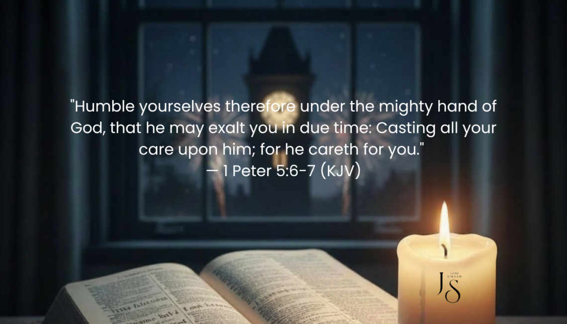 "Humble yourselves therefore under the mighty hand of God, that he may exalt you in due time: Casting all your care upon him; for he careth for you." — 1 Peter 5:6-7 (KJV)