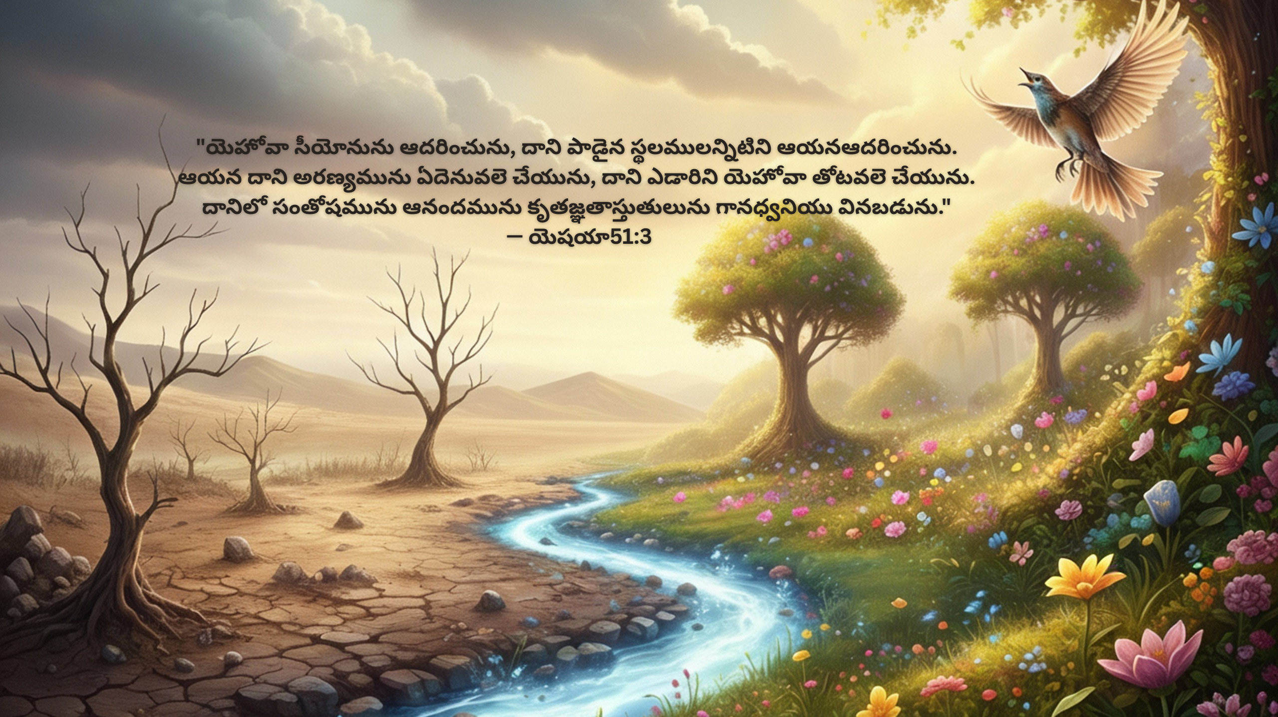 అరణ్యం ఏదెనుగా మారుతుంది: యెషయా 51 వ్యక్తిగత ధ్యానం
