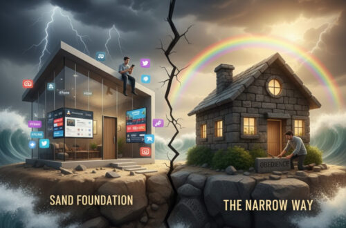 Ensure the image of the Two Builders has the alt text: "Illustration of the wise and foolish builders comparing a house on rock and a house on sand."